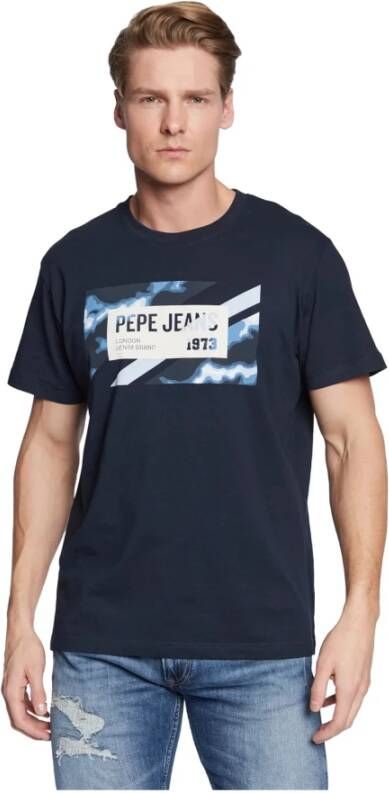 Pepe Jeans T-Shirts Blauw Heren
