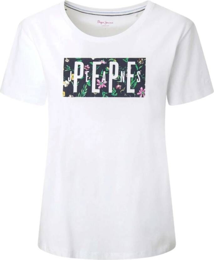 Pepe Jeans T-shirt met labelprint model 'MERY'