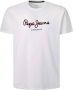 Pepe Jeans Casual Heren T-shirt Eggo Pm508208 White Heren - Thumbnail 1