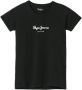 Pepe Jeans Zwart T-shirt Korte Mouwen Ronde Hals Black Dames - Thumbnail 1