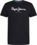 Pepe Jeans Zwarte Katoenen T-Shirt met Print Logo Black Heren - Thumbnail 1