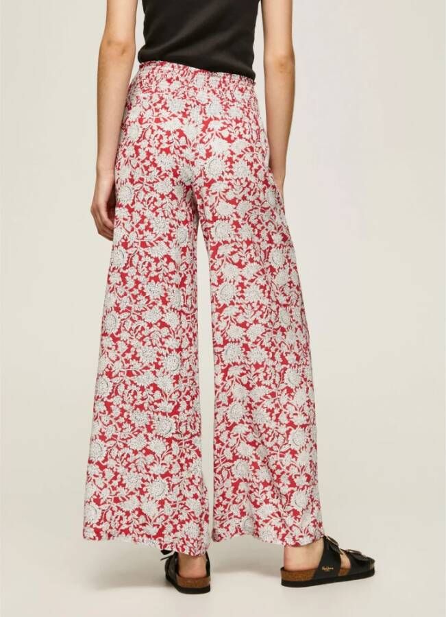 Pepe Jeans Wide Trousers Rood Dames