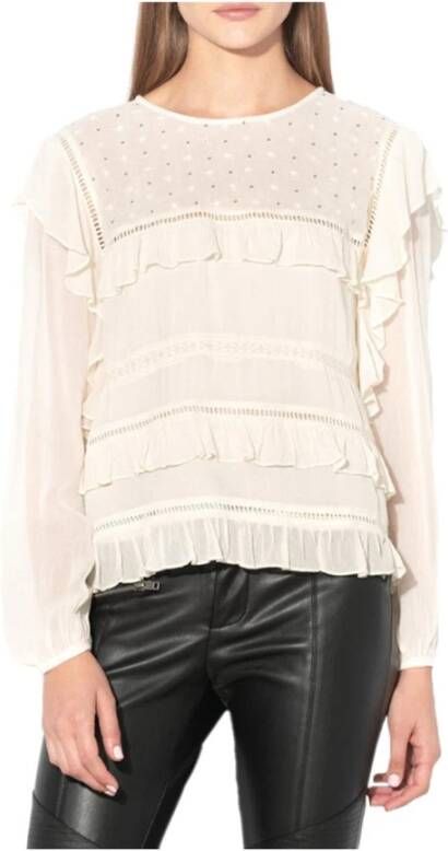 Pepe Jeans Witte reese blouse White Dames