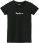 Pepe Jeans Zwart T-shirt Korte Mouwen Ronde Hals Black Dames - Thumbnail 1