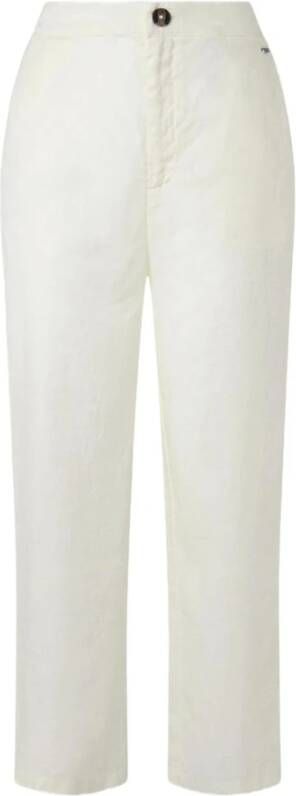 Pepe Jeans Straight Trousers White Dames
