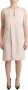 PESERICO Beige Sleeveless Round Neck Knee Length Shift Dress Beige Dames - Thumbnail 1
