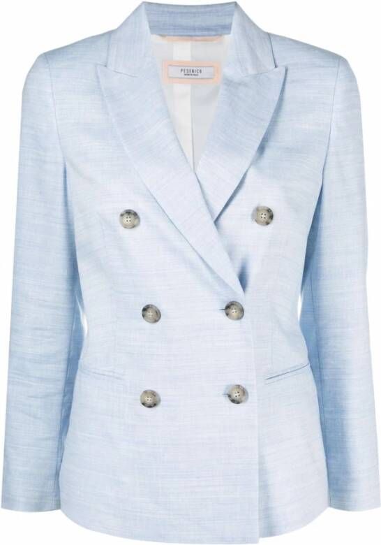 PESERICO Blazers met dubbele rijen Blauw Dames