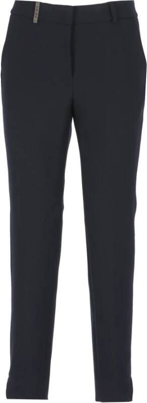 PESERICO Cropped Trousers Blauw Dames