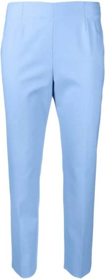 PESERICO Cropped Trousers Blauw Dames