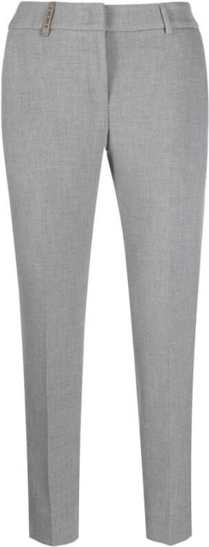 PESERICO Cropped Trousers Grijs Dames