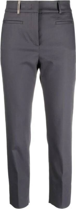 PESERICO Cropped Trousers Grijs Dames