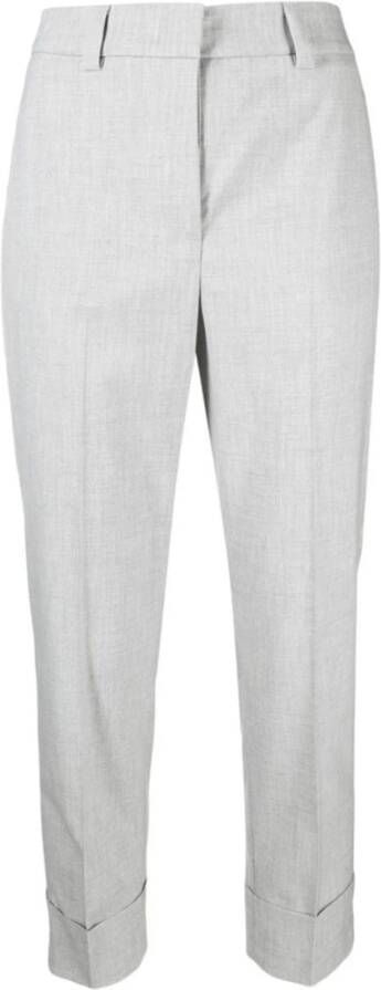 PESERICO Cropped Trousers Grijs Dames