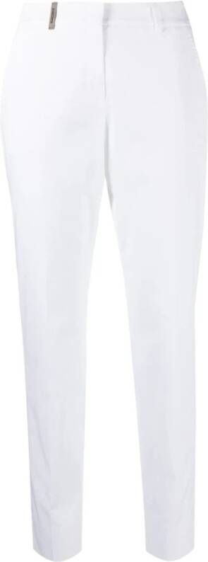 PESERICO Cropped Trousers Wit Dames
