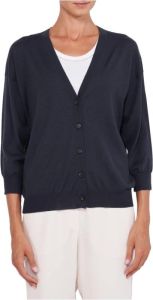 PESERICO Part jacket with a V-neck Blauw Dames