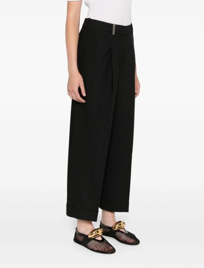 PESERICO Zwarte Broek Damesmode Aw24 Black Dames - Foto 4