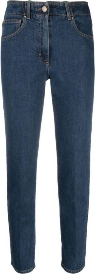 PESERICO Skinny Jeans Blauw Dames