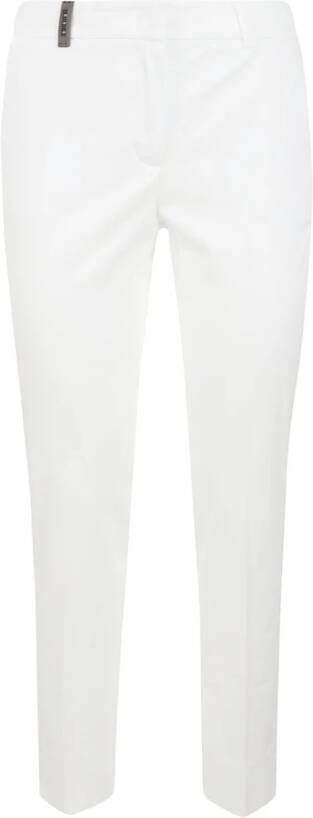PESERICO Slim-fit Trousers White Dames
