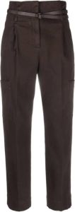 PESERICO Straight Trousers Bruin Dames