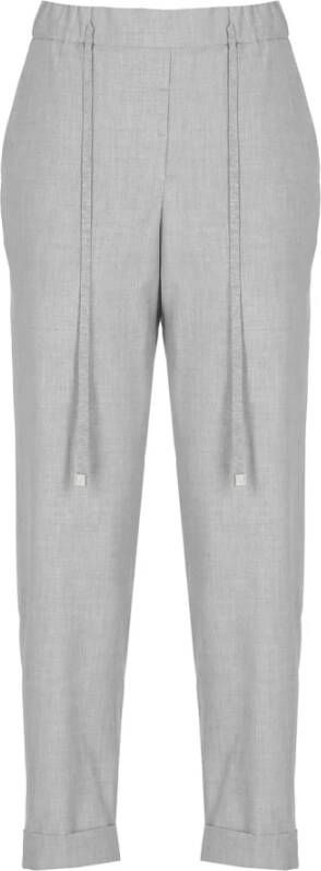 PESERICO Straight Trousers Grijs Dames