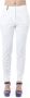 PESERICO Hoge Taille Slim Fit Katoenen Jeans White Dames - Thumbnail 1