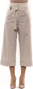 PESERICO Wide Trousers Beige Dames