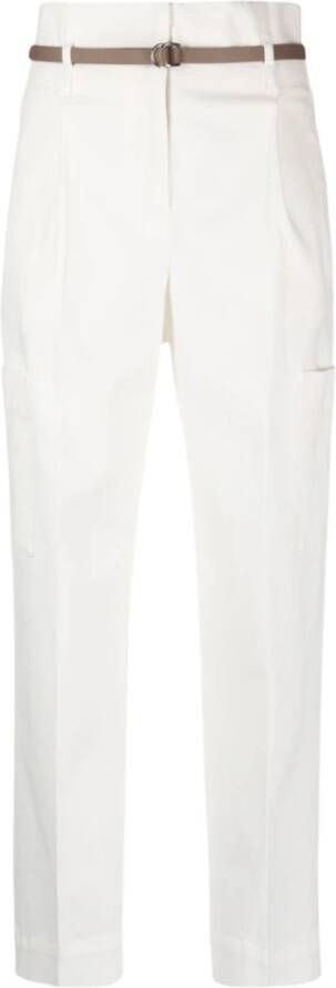 PESERICO Witte Broek met Stijl White Dames