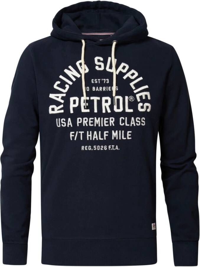 Petrol Benzine hoodie marine saffier Blauw Heren