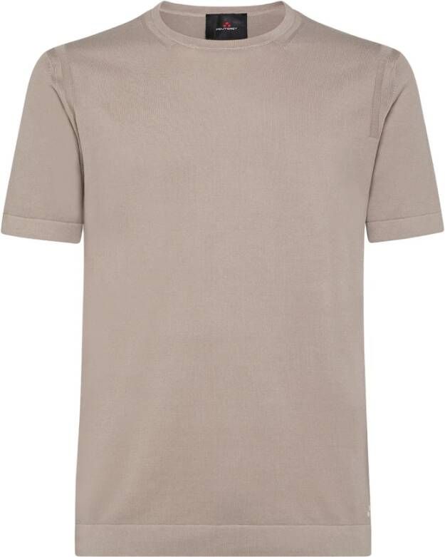Peuterey 100% cotton knit t-shirt Grijs Heren