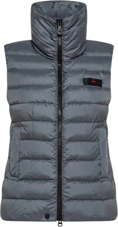 Peuterey 100% gerecycled polyester down vest Grijs Dames