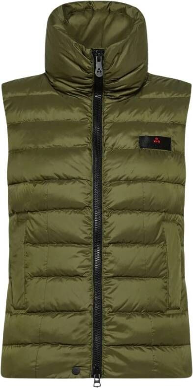Peuterey 100% gerecycled polyester down vest Groen Dames