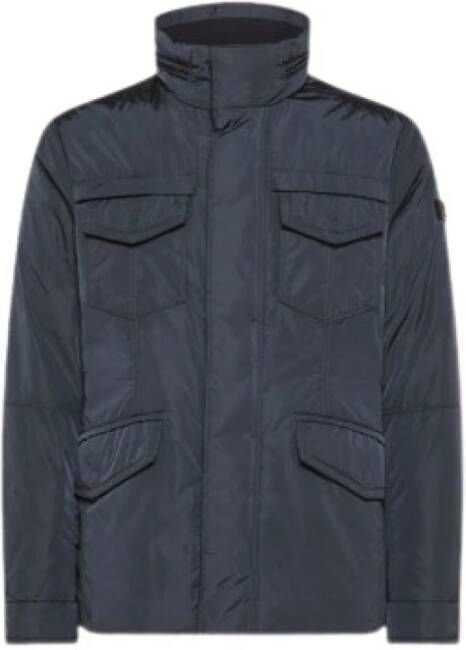 Peuterey Blauwe Field Jacket Stijlvolle en Warme Winterjas Blauw Heren