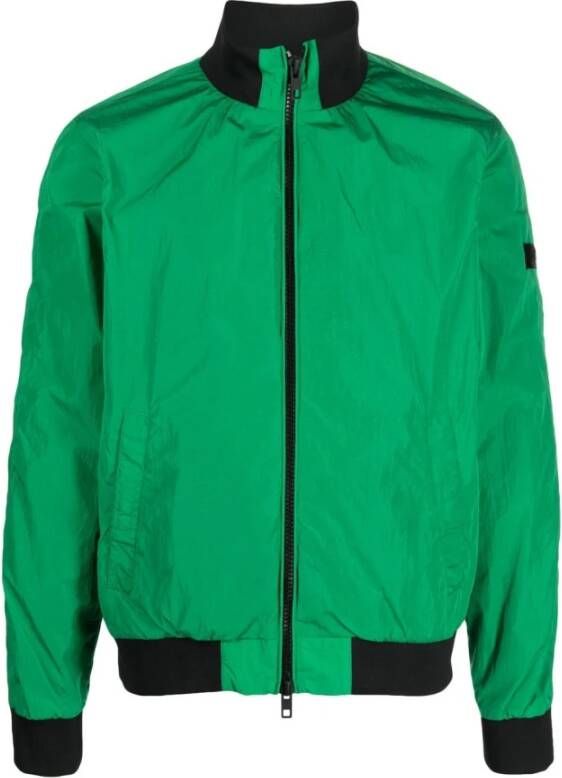 Peuterey Bomber jacket with contrasting colour inserts Groen Heren
