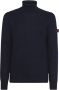 Peuterey Comfortabele Gebreide Blend Trui Blauw Heren - Thumbnail 2