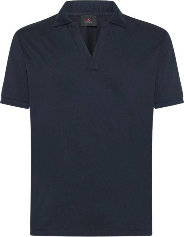 Peuterey Comfortabele Piqué Polo Shirt Blauw Heren