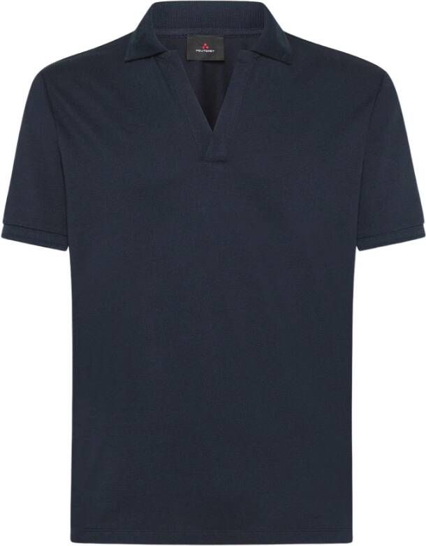Peuterey Comfortabele Piqué Polo Shirt Blauw Heren