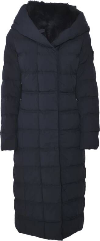 Peuterey Lang elegant down jas Zwart Dames