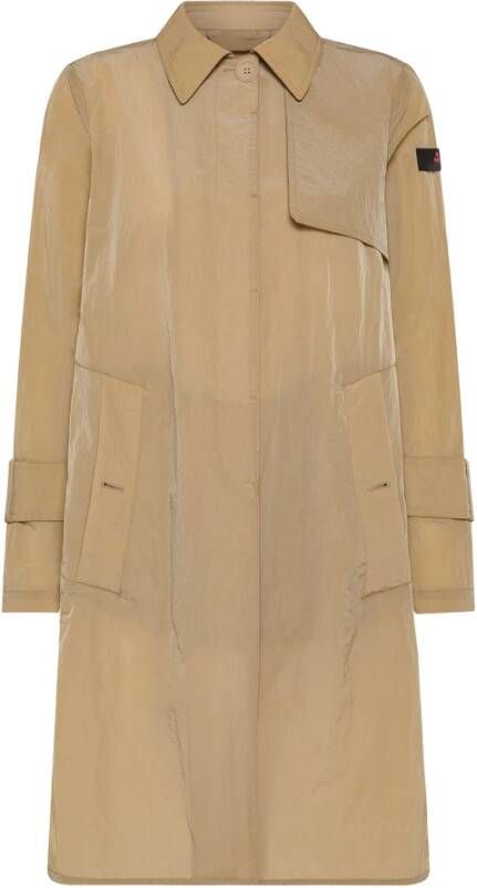 Peuterey Evergreen light canvas trench Beige Dames