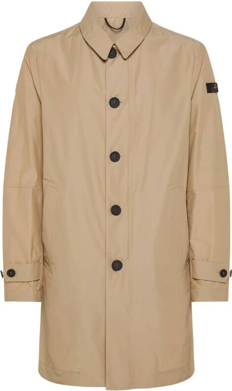 Peuterey Trench coat in laminated three-layered fabric Bruin Heren