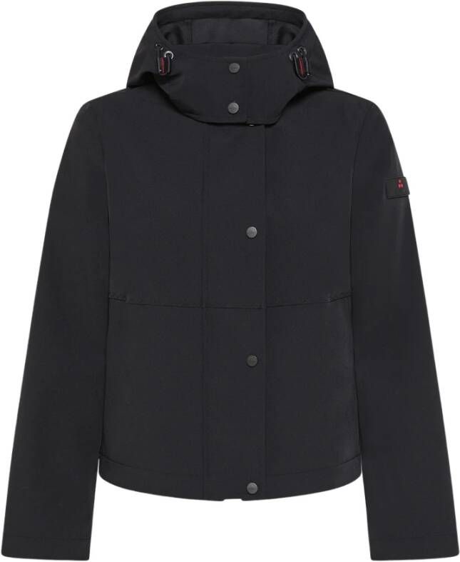 Peuterey Getailleerde Winter Bomberjack Zwart Dames