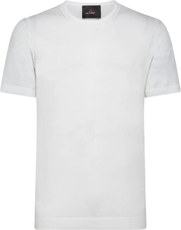 Peuterey Minimalistisch Logo T-shirt Jersey Katoen White Heren