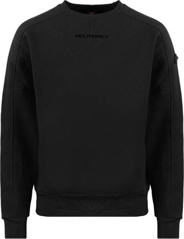 Peuterey Klassieke heren sweatshirt met ronde hals Zwart Heren