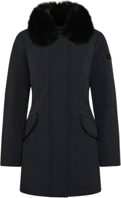 Peuterey Lange Desmot Fur Parka Zwart Dames
