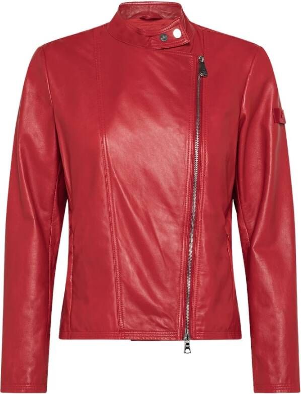 Peuterey Leather Jackets Rood Dames
