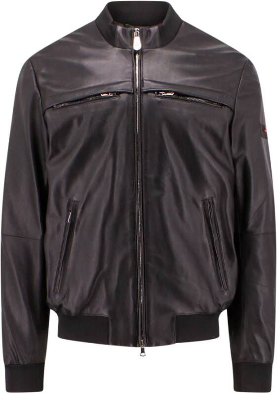 Peuterey Leather Jackets Zwart Heren