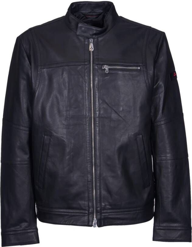 Peuterey Leather Jackets Zwart Heren