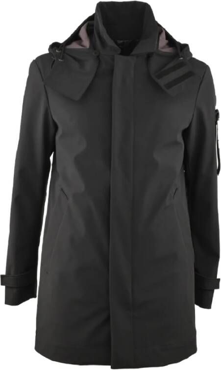 Peuterey Waterdichte winddichte trenchcoat met afneembare capuchon Blue Heren