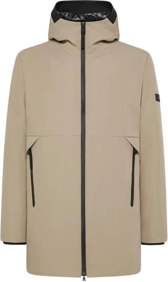 Peuterey Minimalistische Primaloft Trenchcoat Beige Heren