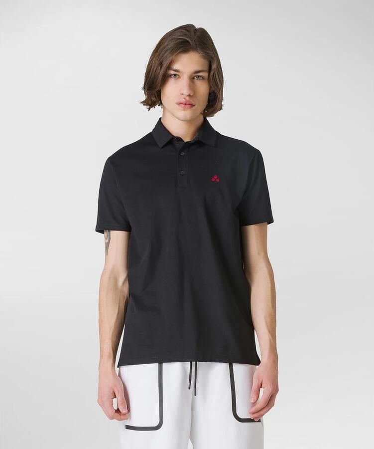 Peuterey Comfortabele katoen zijden polo shirt stijlvol Black Heren - Foto 5