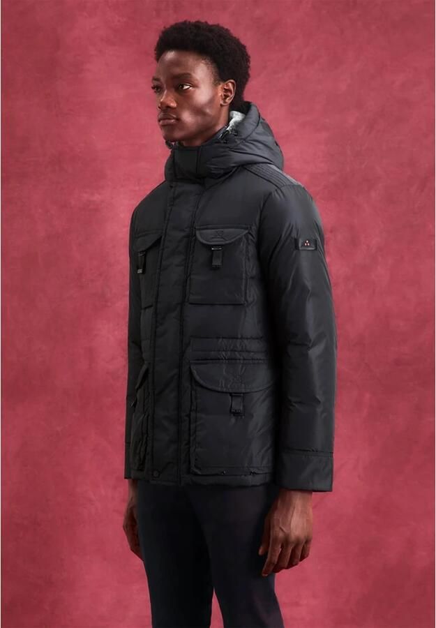 Peuterey Zwarte Winterjas voor Heren met Vier Voorzakken M Black Heren - Foto 3