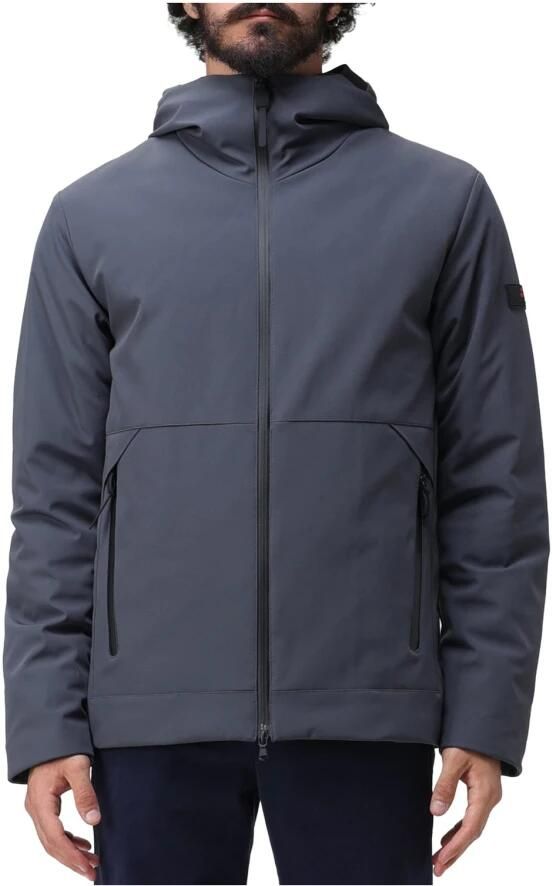 Peuterey Gladde Primaloft Bomberjack met Czarny Details Grijs Heren - Foto 4